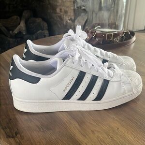 Adidas Superstar White with Black Stripes